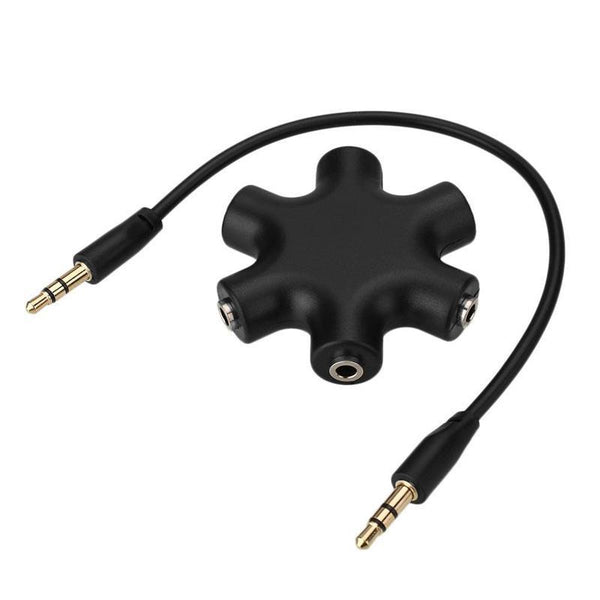 6 Way Multi Port Audio Cable